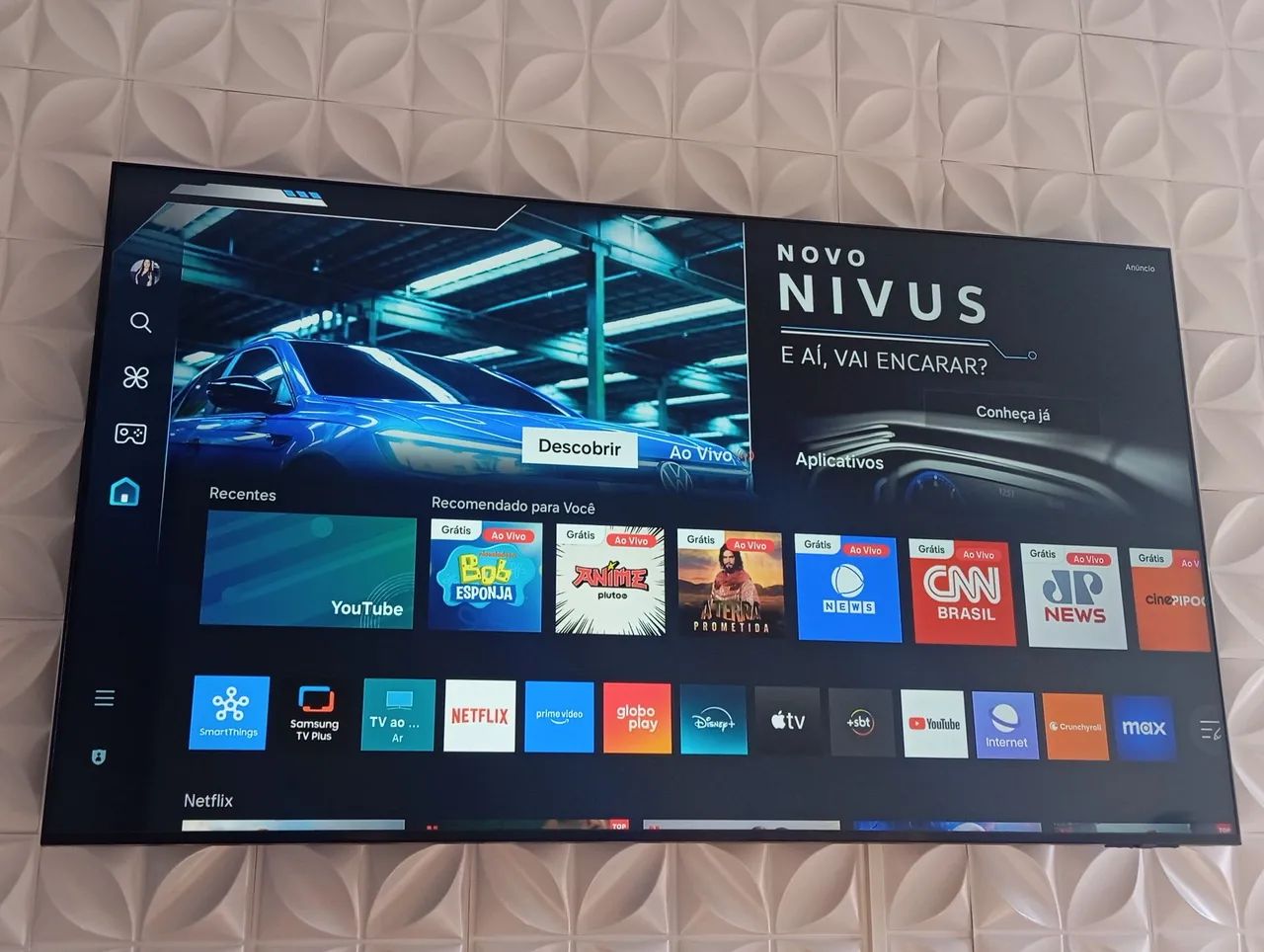 Tv Samsung 65", tv 4 em 1 funcionando perfeitamente, acompanha nota fiscal. - Foto 2