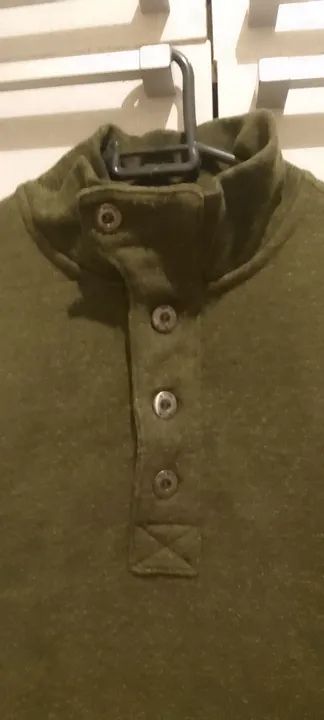 Blusa de moletom aflanelado verde exército tamanho P - Foto 3