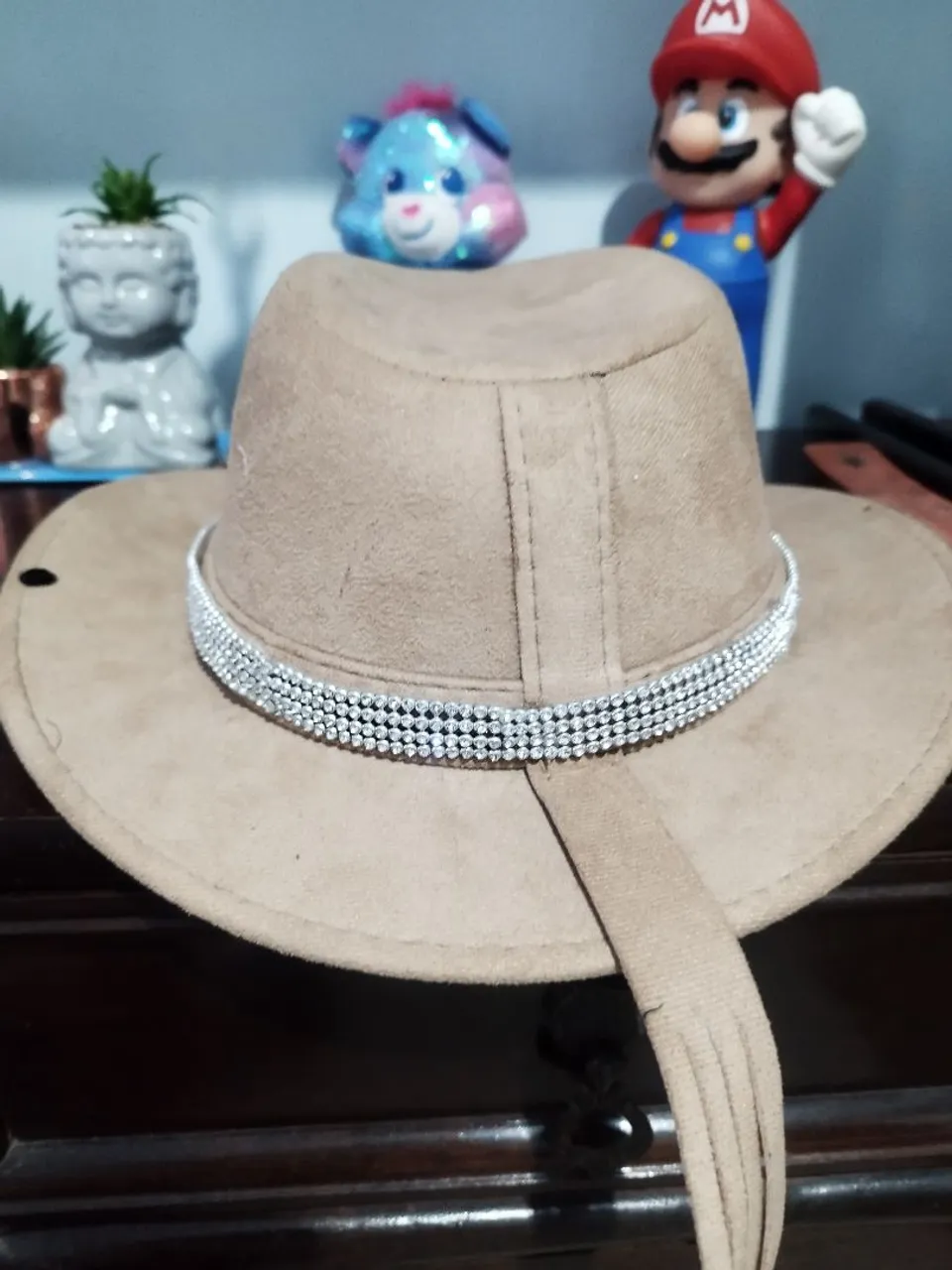 Chapéu de festa junina com strass boiadeira