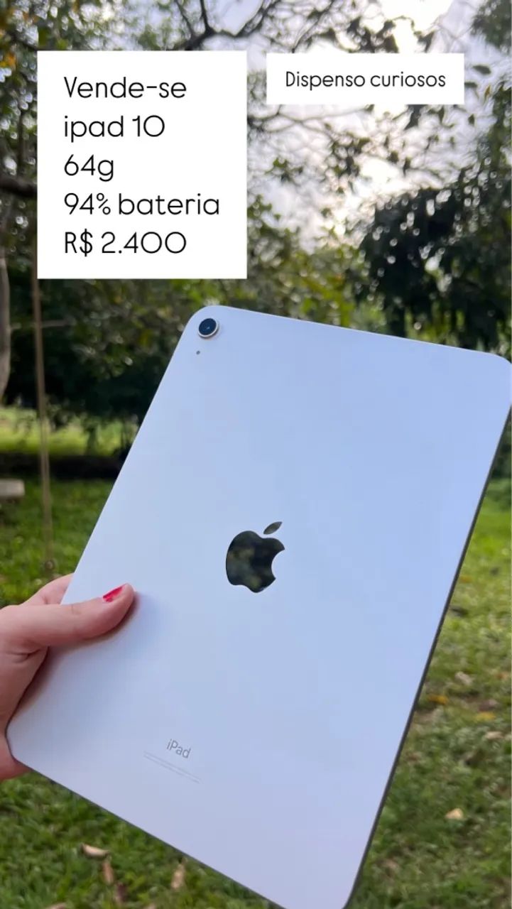 iPad 10 64GB com 94% de bateria