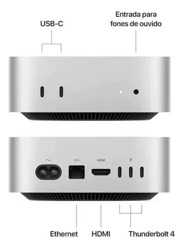 Apple Mac Mini Mu9d3ll/a M4 16/256 Ssd  Silver - Foto 3