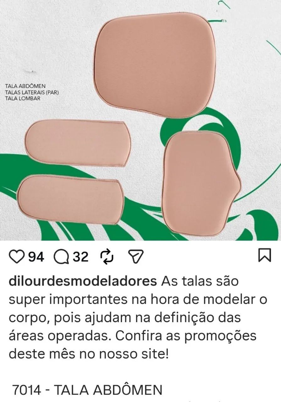 Tala marca do Lourdes abdômen GG R$ 50 nova