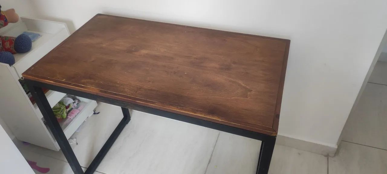 Mesa Madeira estilo industrial  - Foto 4
