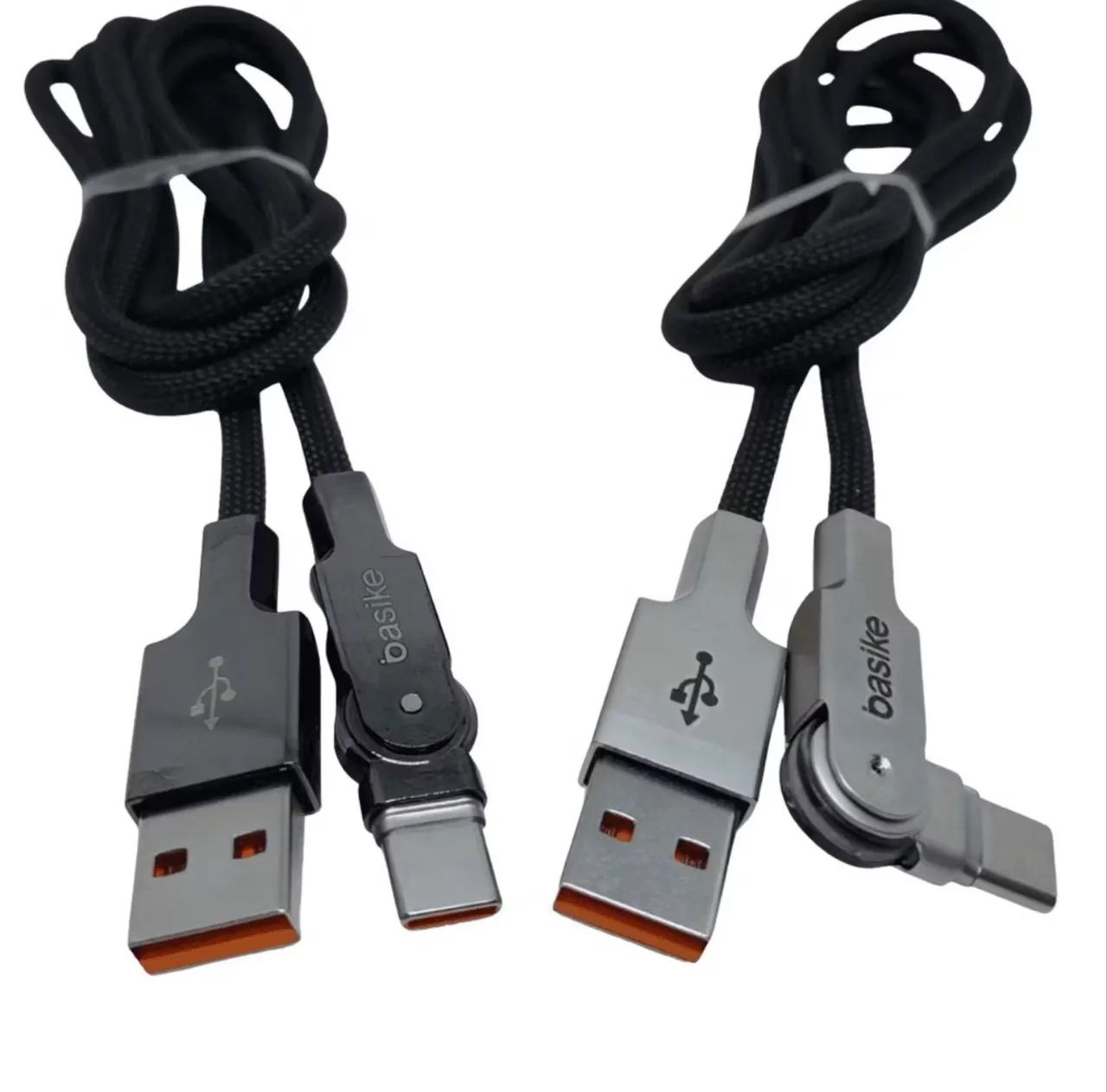 Cabo 1m 2 em 1 USB-C 65W ou Lightning 27W Carregamento Rápido Basike