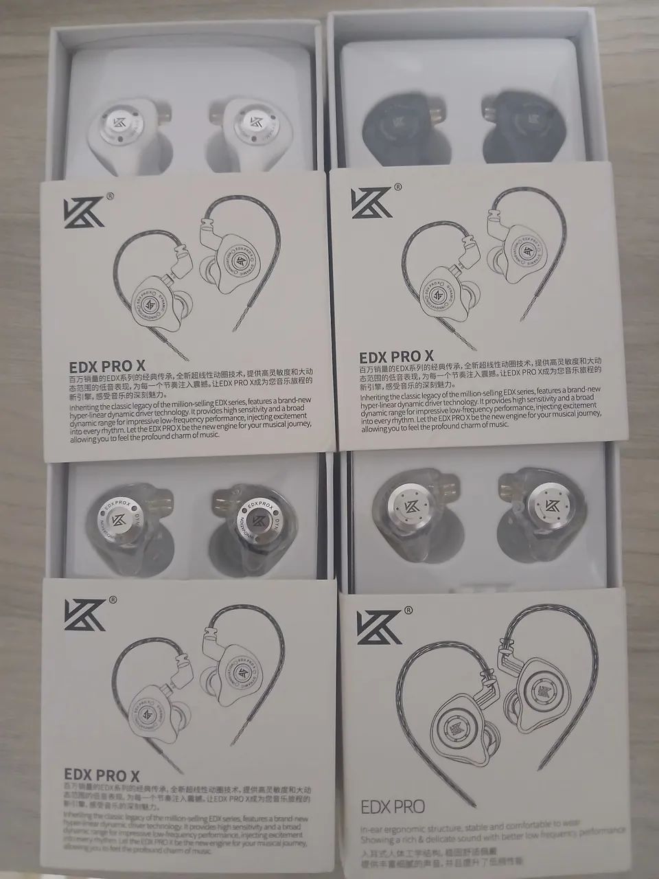 4 fones kz com fio/sem microfone 