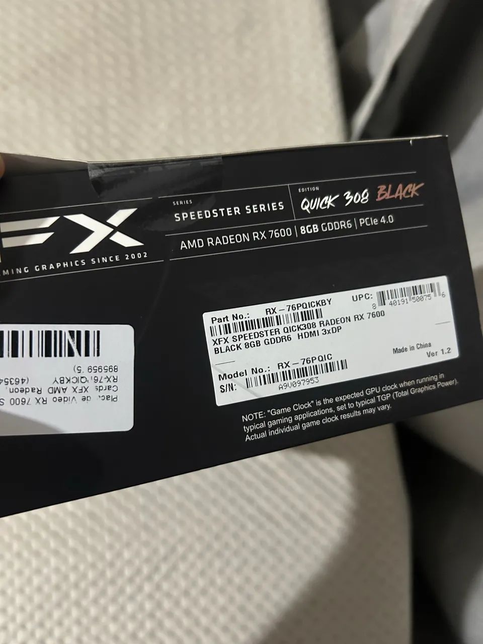 V/t placa de vídeo rx7600 3 fans Xfx lacrada zero novo  - Foto 3