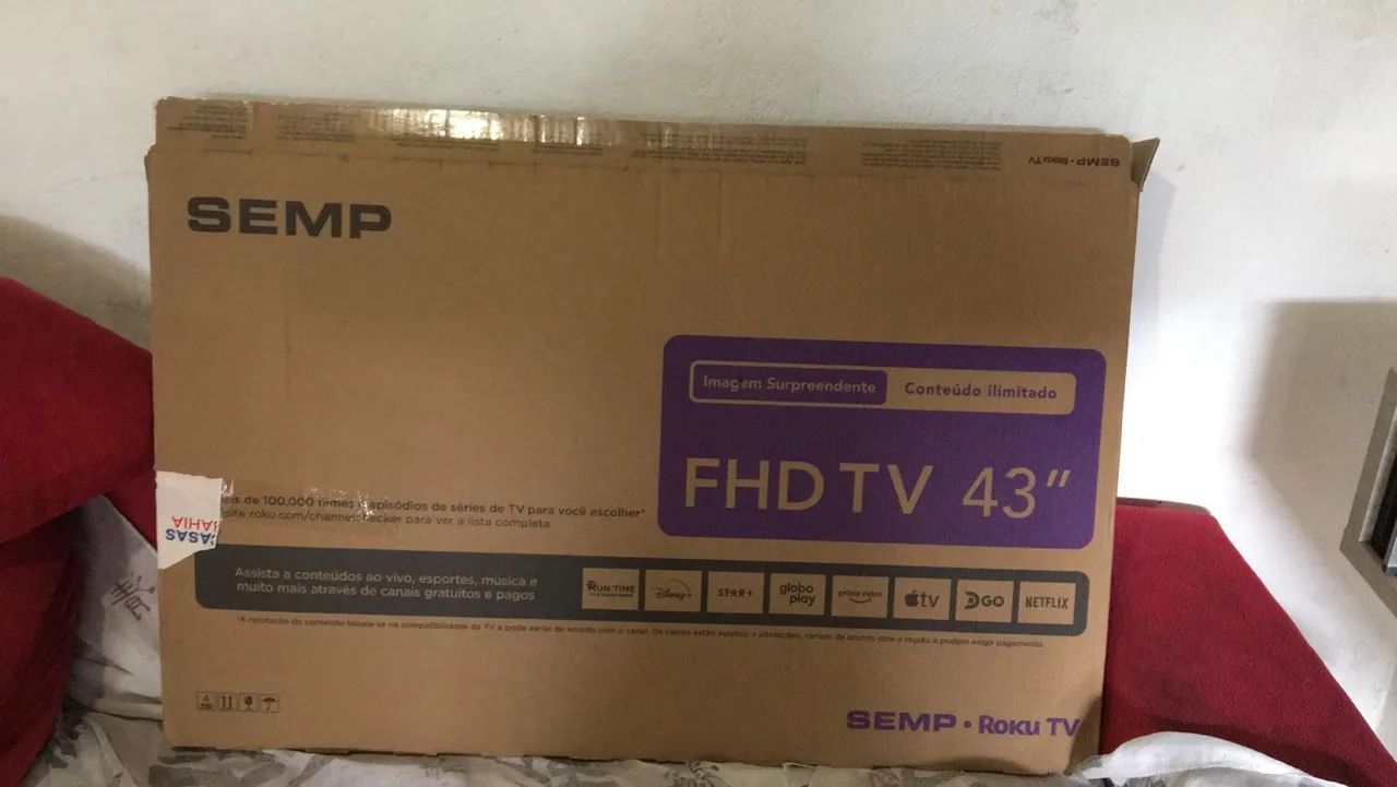 Caixa de papel para tv 43 polegadas! Aceito proposta  - Foto 4