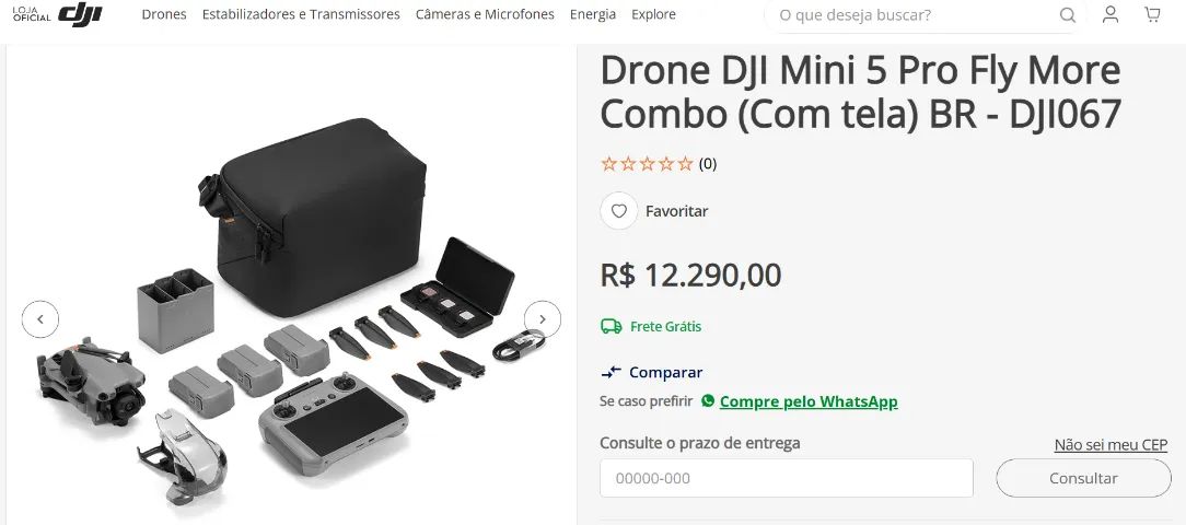 Drone DJI Mini 5 Pro Fly More Combo - Lacrado com Nota Fiscal - Foto 3