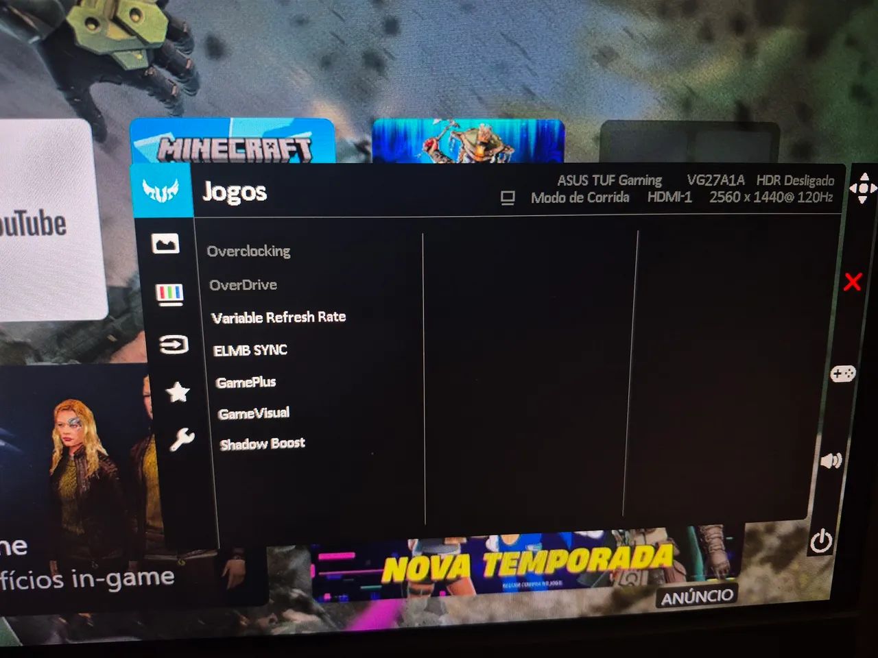 MONITOR ASUS TUF GAMER 27 POLEGADAS, 2K IPS 175HZ 1MS - Foto 2