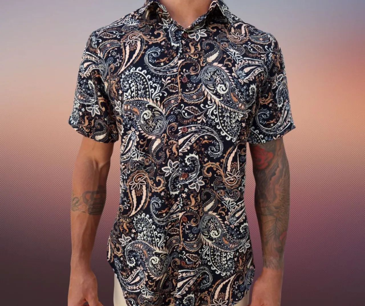 Camisas manga curta florais