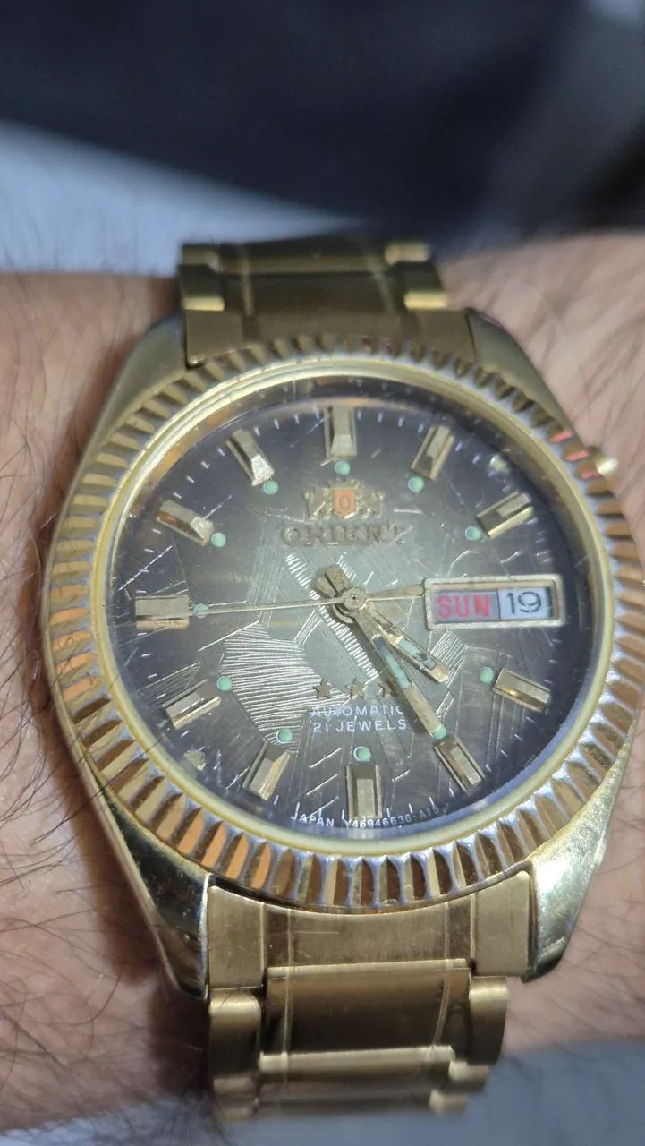 Relógio ORIENT 3 ESTRELAS DOURADO   AUTOMÁTICO  -  IMPECÁVEL  - Foto 5