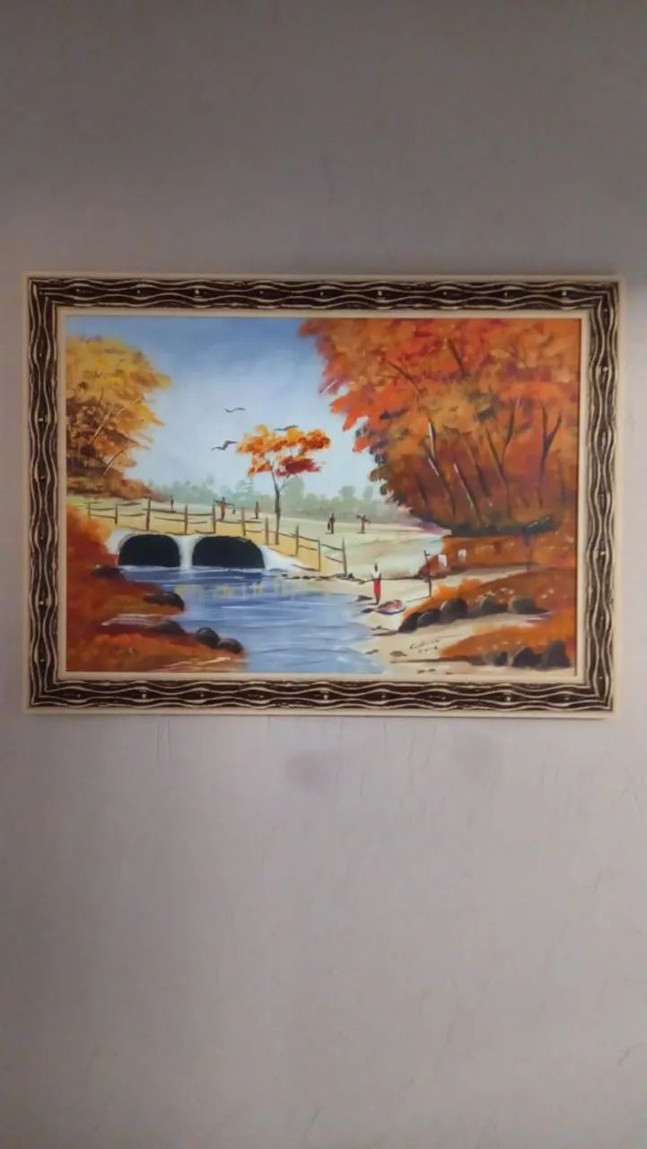 Quadro Decorativo Pinta à mão moldurado - Foto 3