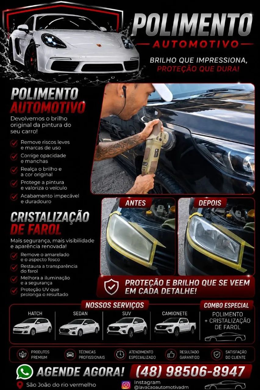 Lavação estética automotiva 