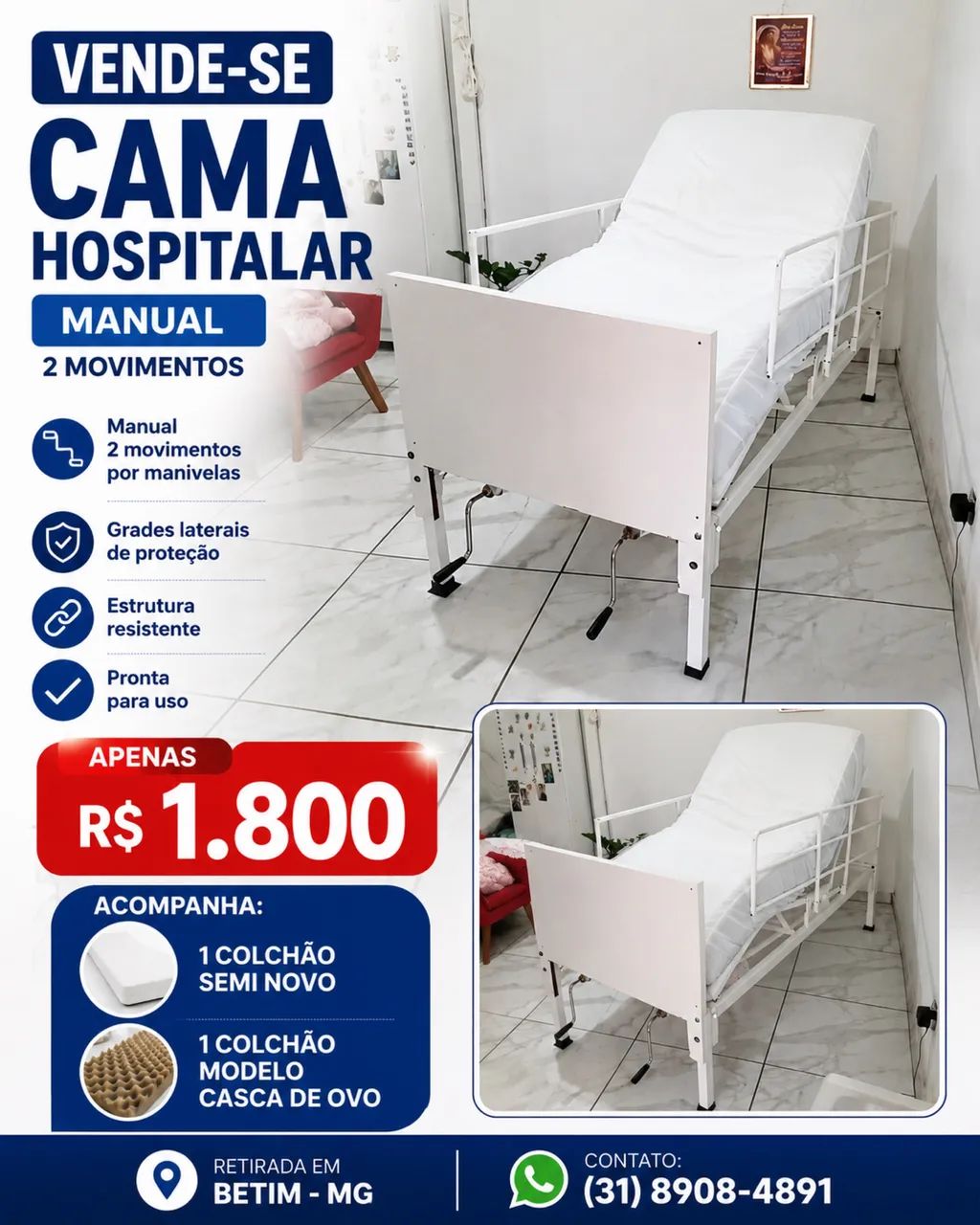 cama hospitalar 