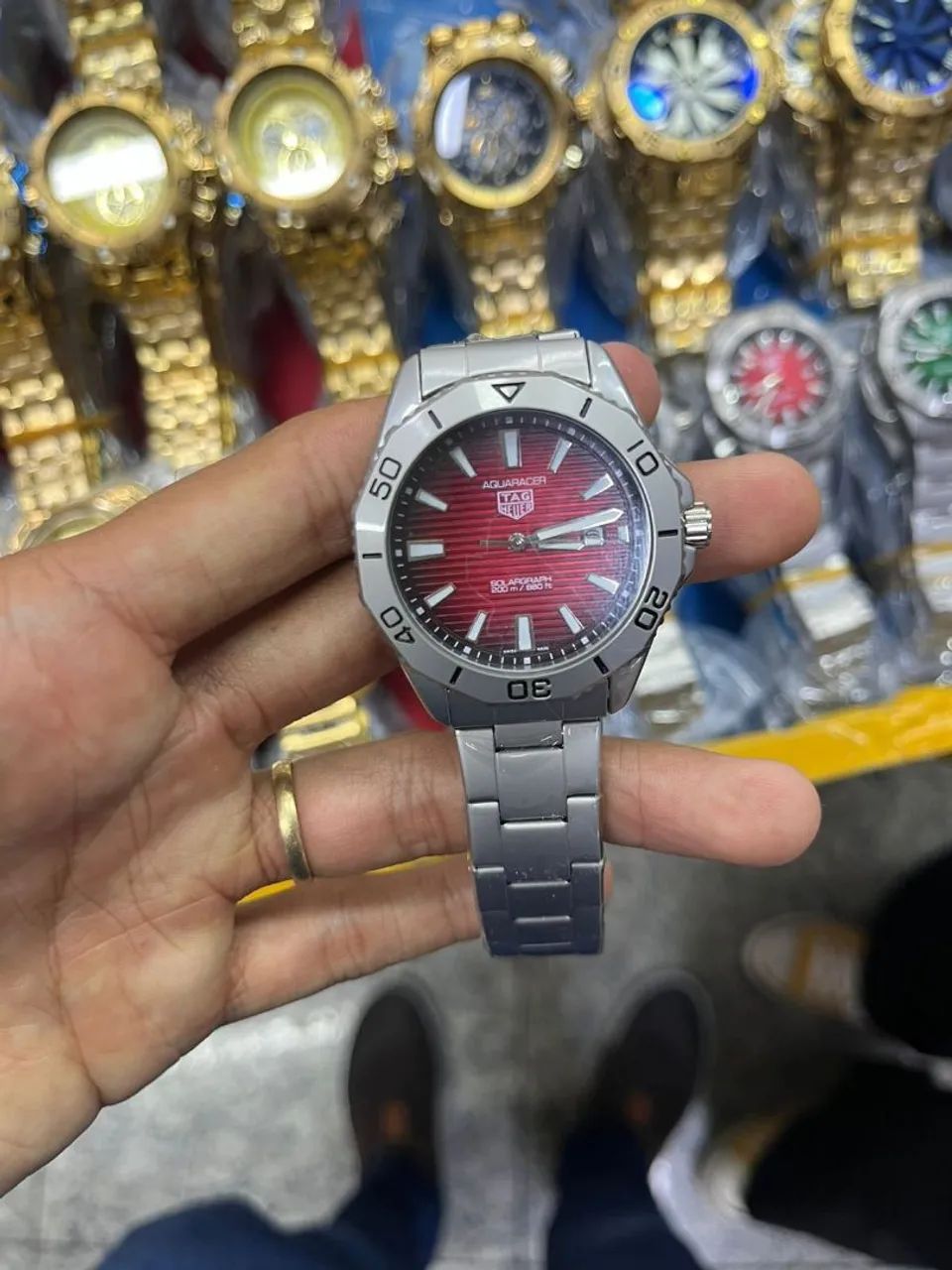 Relógio Estilo Aquaracer com Fundo de Vidro - Elegante e Funcional - Foto 4