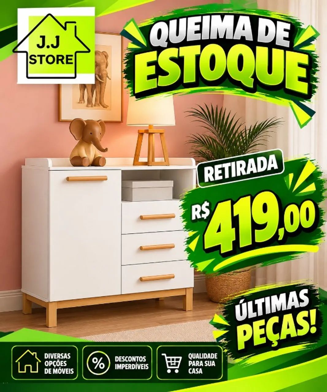 comoda - infantil - compre e receba em 72 horas 