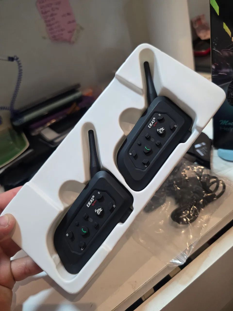 Intercomunicador Ejeas V6 PRO Original Com Controle  - Foto 2