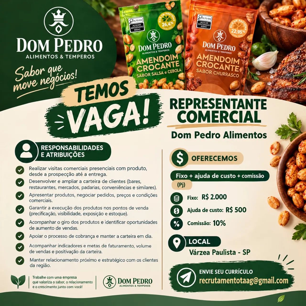 Representante Comercial Alimentos 