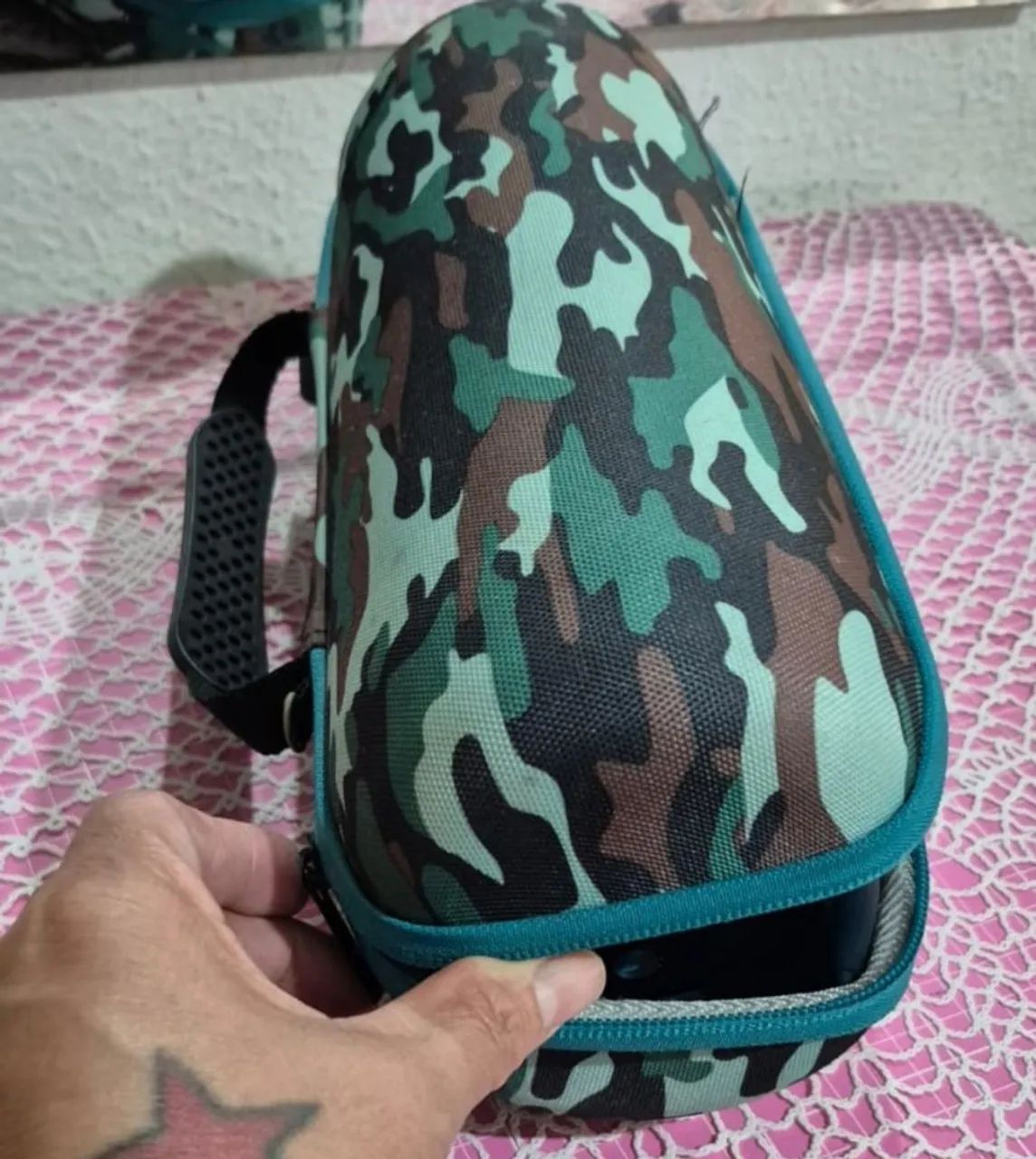 Caixa de som JBL Charger 5 Bluetooth Original com Case Camuflada