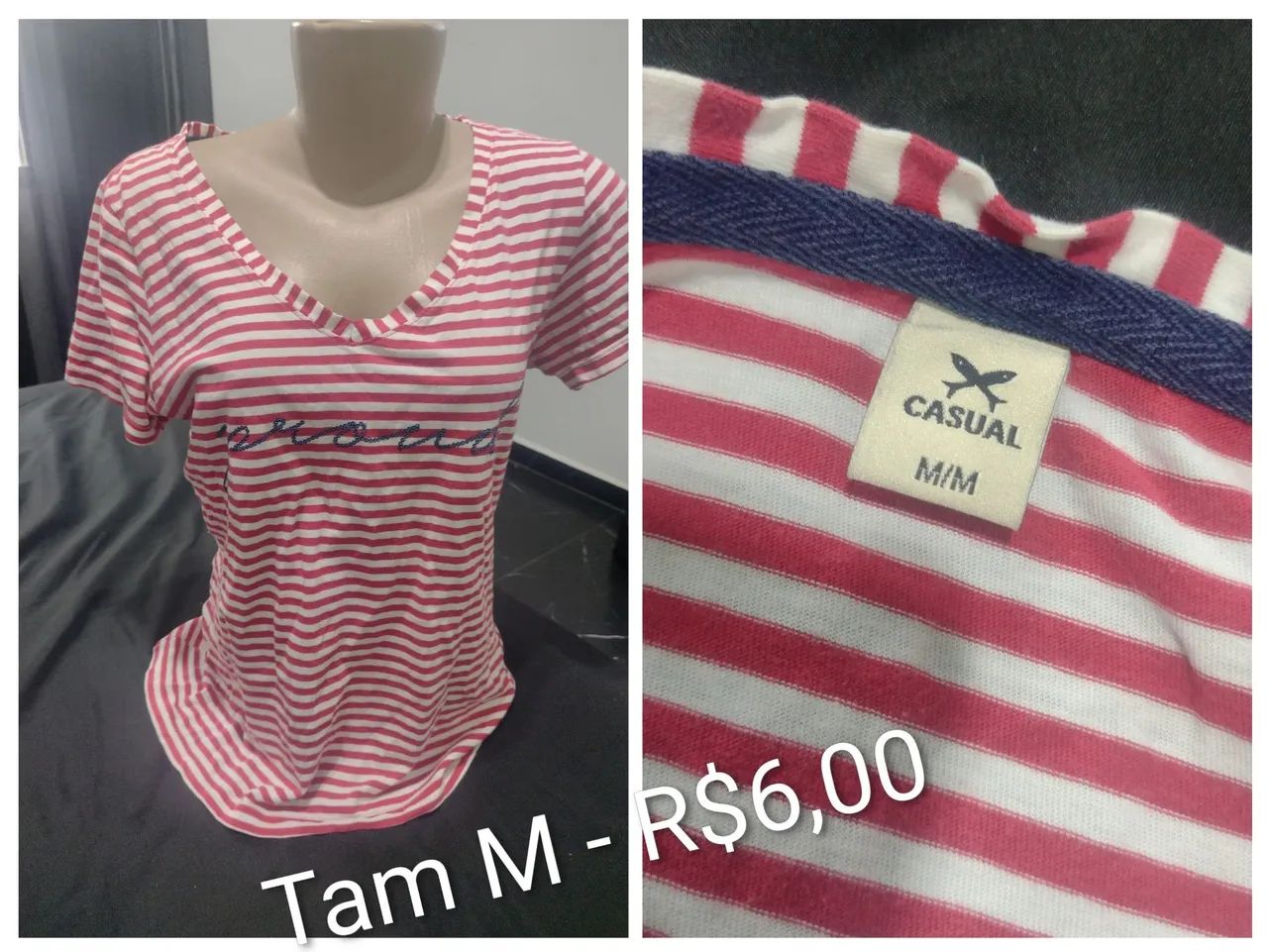 Lote com sete blusas femininas veste M  - Foto 4