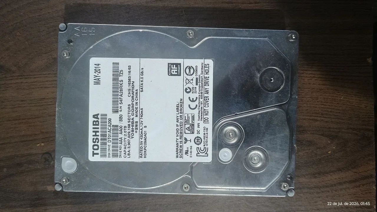 HD Toshiba 2TBIT para DVR desktop e outros - Foto 2
