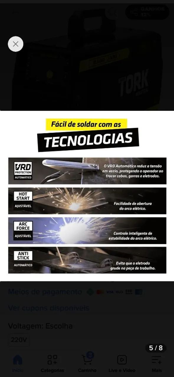 Valor ( 4.800 reais )  Maquina de solda 2 em 1 .. plasma  - Foto 4