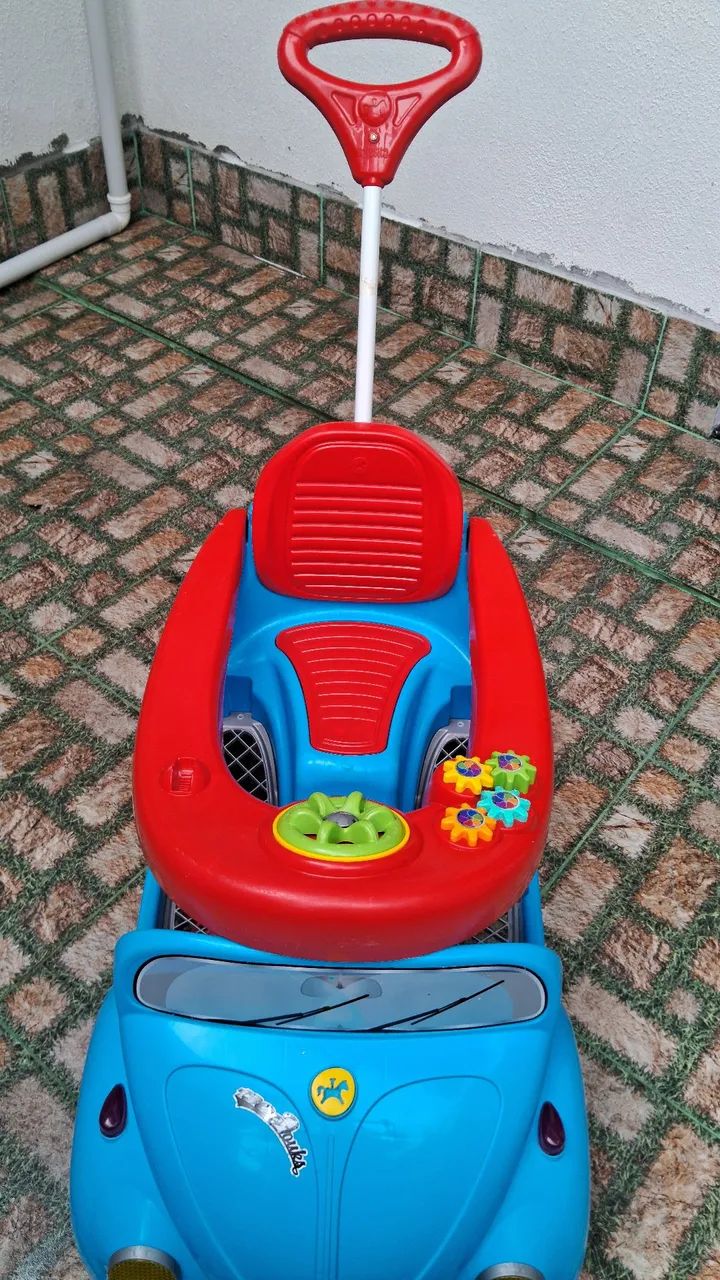 Carrinho Fusca De Passeio Com Pedal 1300 Fouks Calesita Cor Azul - Foto 2