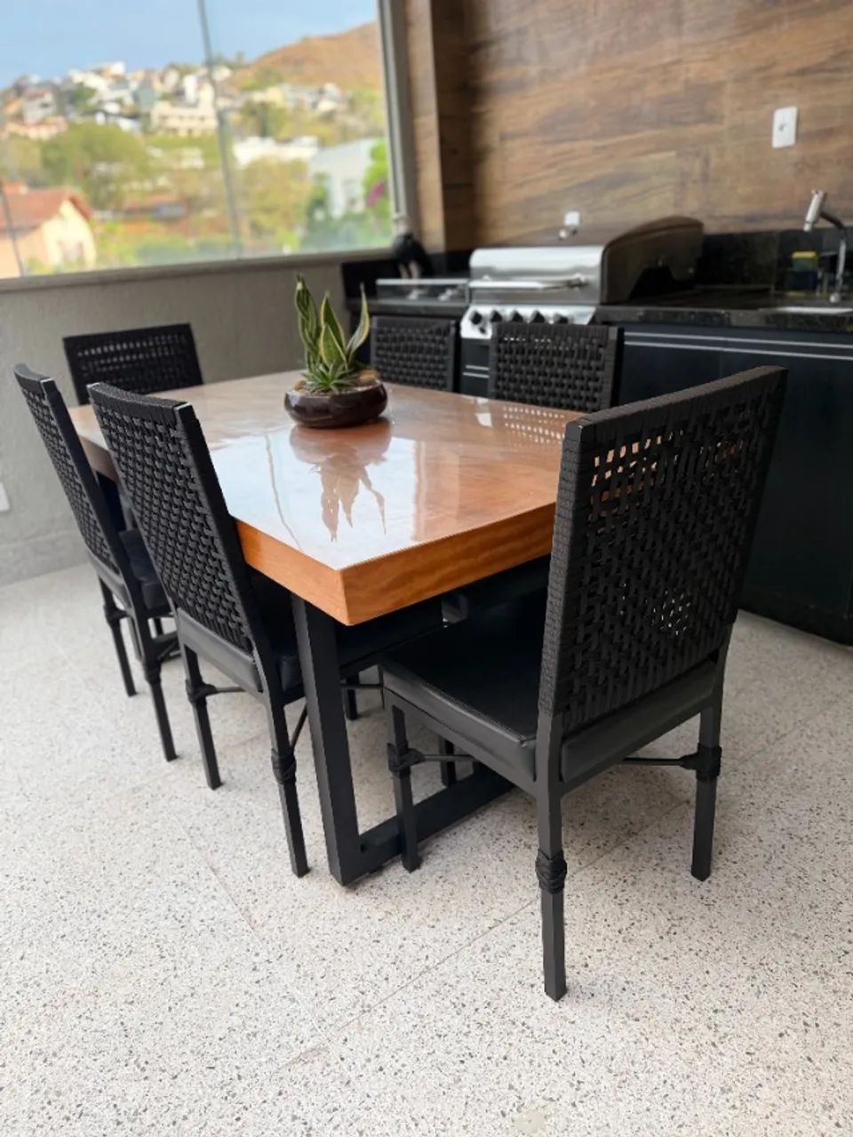 Mesa de Jantar com 6 Cadeiras - Conjunto Premium Impecável