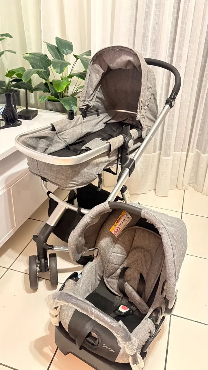 Carrinho de bebê + bebê conforto + acessório de carro  - Foto 3