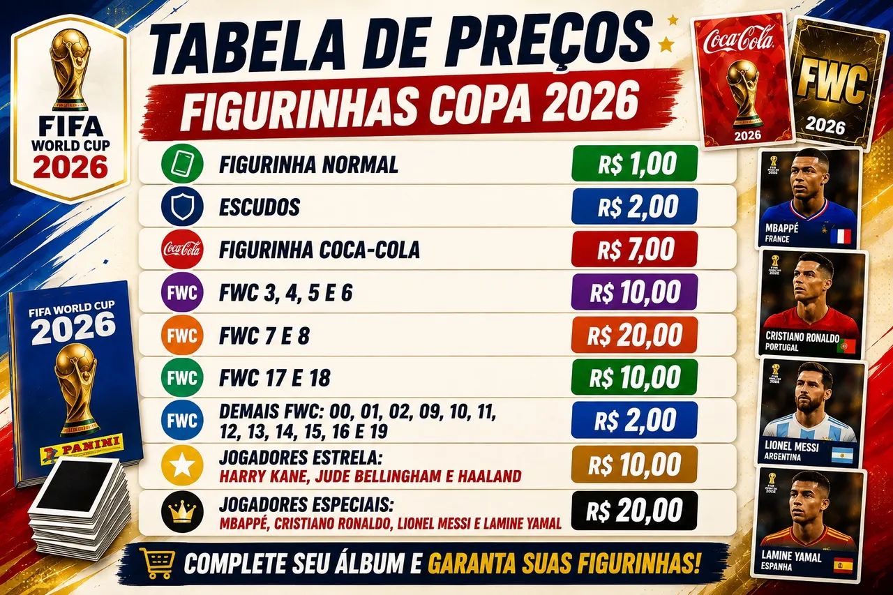 Figurinhas copa do mundo 2026 panini