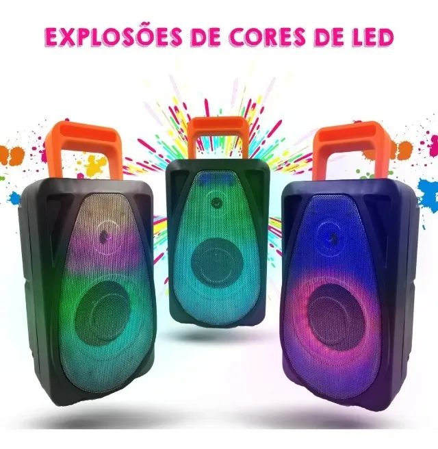 Oferta!!! Caixa De Som Com Luz Led - Foto 3