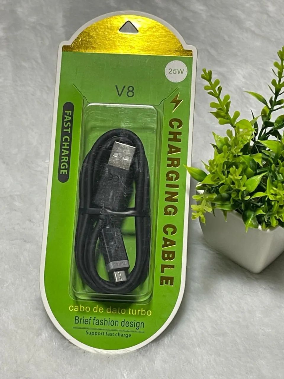 Cabo Micro USB V8 USB A Reforçado Compatível Samsung Motorola Xiaomi