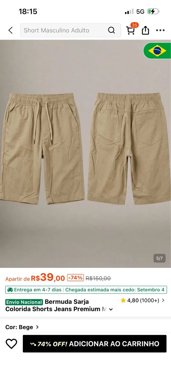 3 bermudas sarja GG - Foto 4
