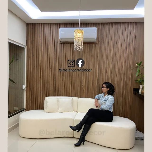 Sofá Living Orgânico 250cm para Recepção Boucle - Foto 5