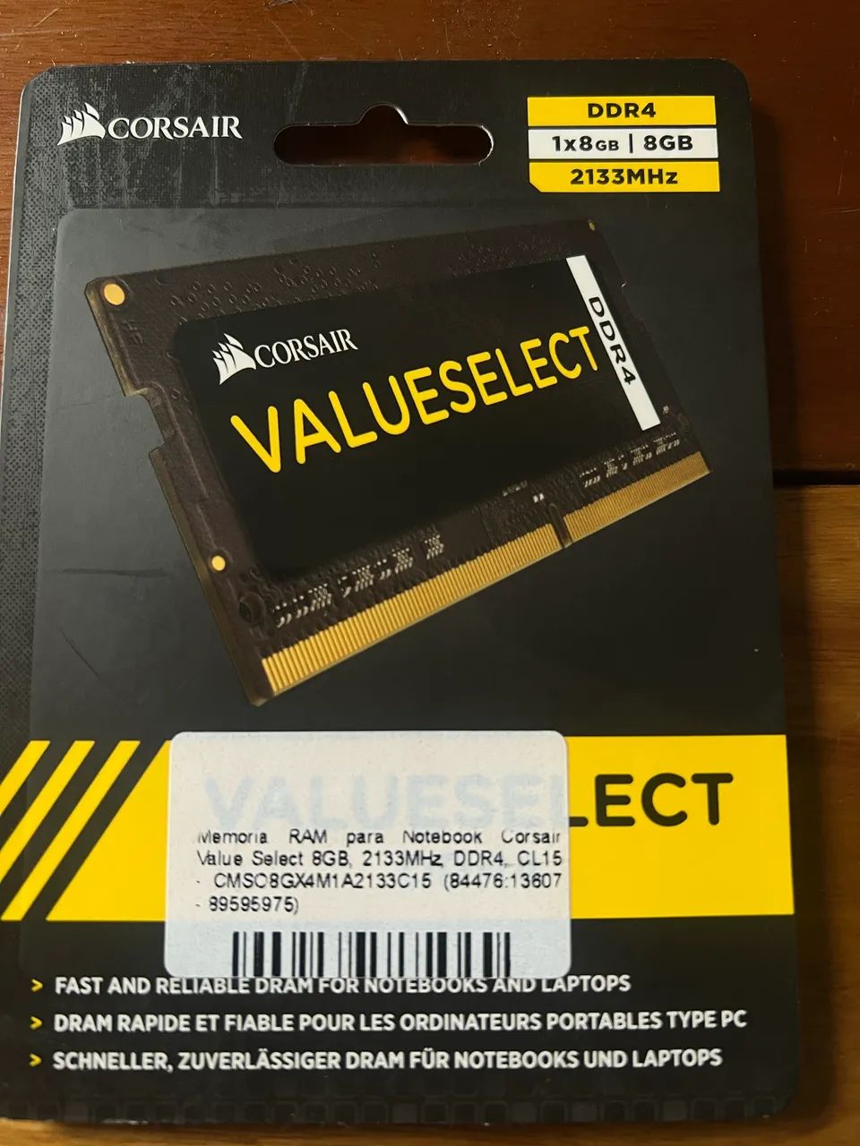 Memória RAM Notbook 8gb 