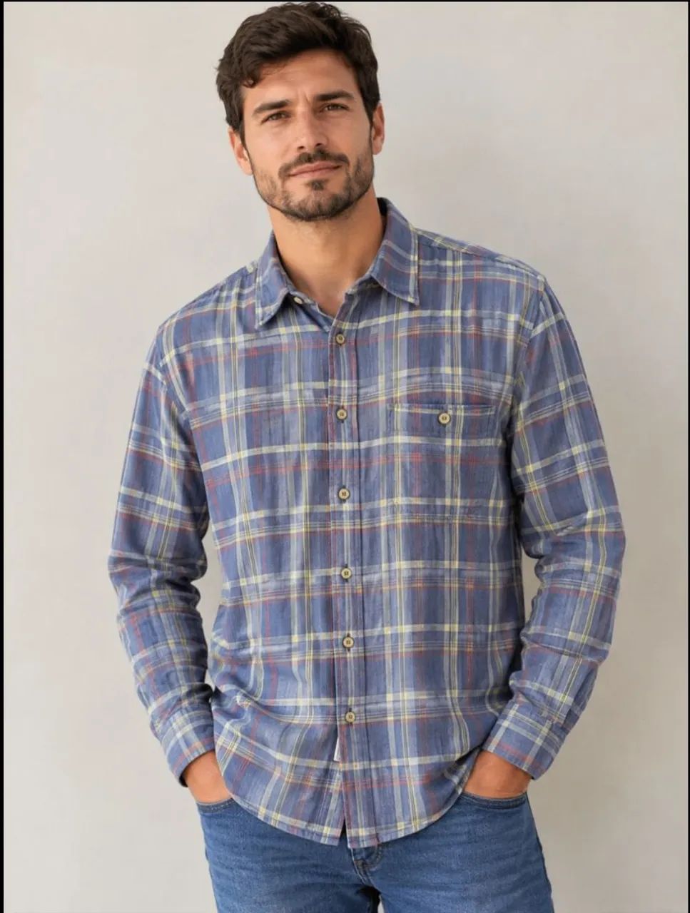 Camisa Richards trade Xadrez p