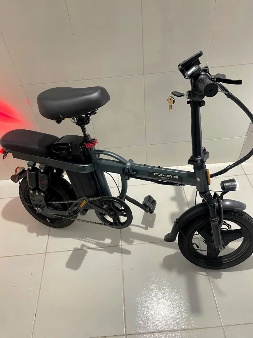 Bicicleta elétrica tomate