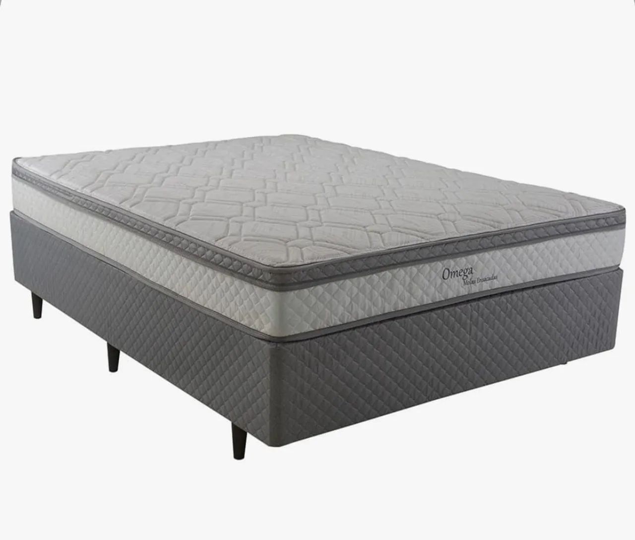 Colchão molas ensacadas com base box casal 