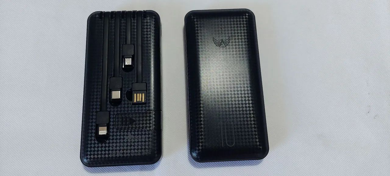 10.000 mha powerbank 4 cargas usd C lighting Compatível com iPhone ipad celular Samsung 