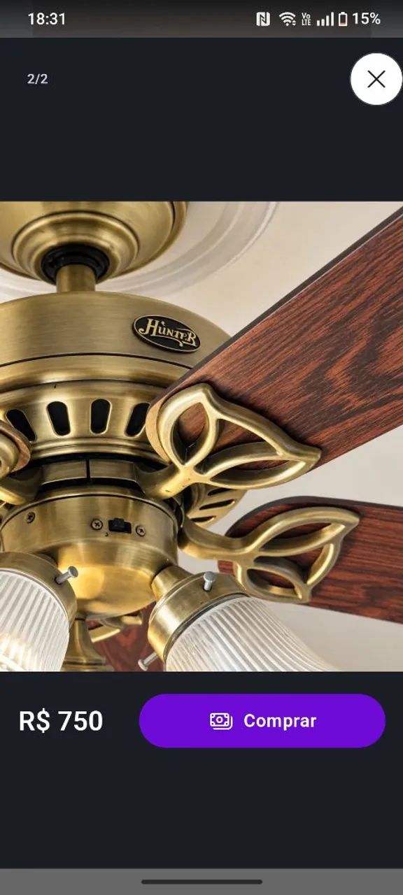 Ventilador hunter vintage - Foto 2