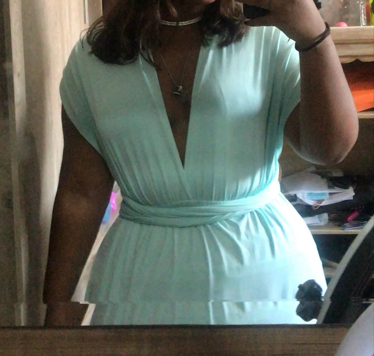 Vestido multi formas verde água  - Foto 4