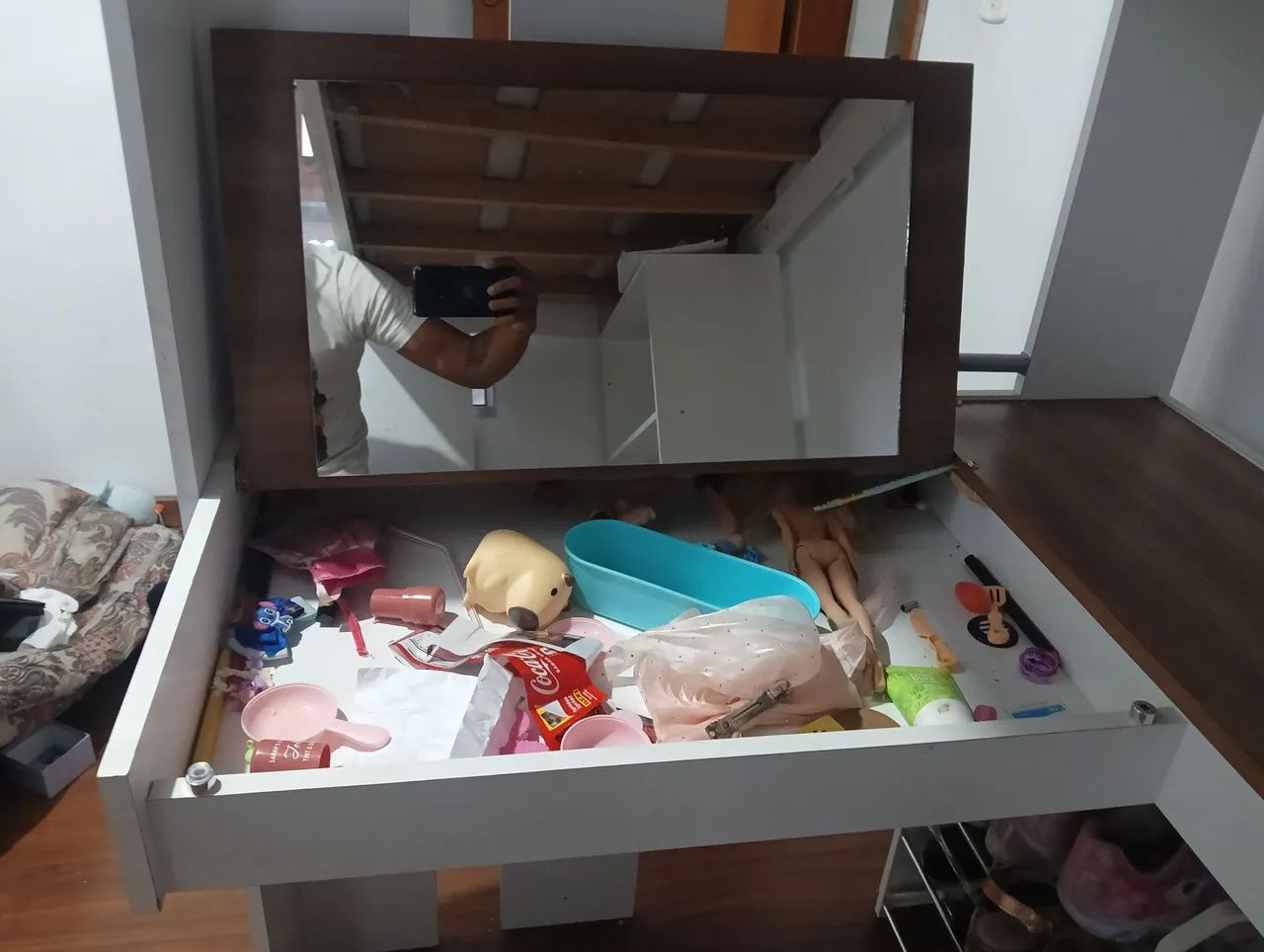 Cama de solteiro alta com escrivaninha - Foto 5