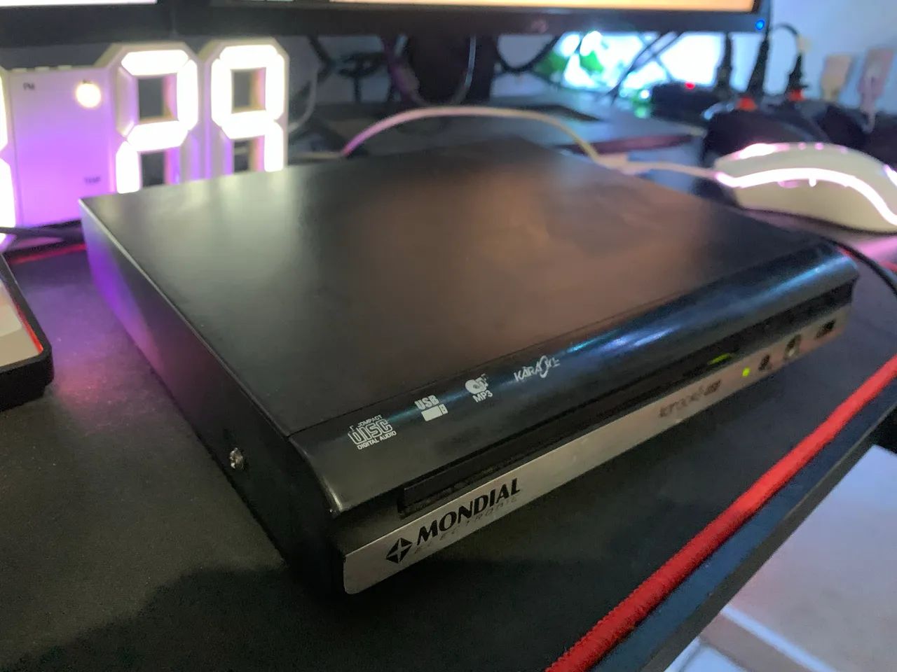 DVD Mondial com USB e Karaokê - Funcionando Perfeito  - Foto 3