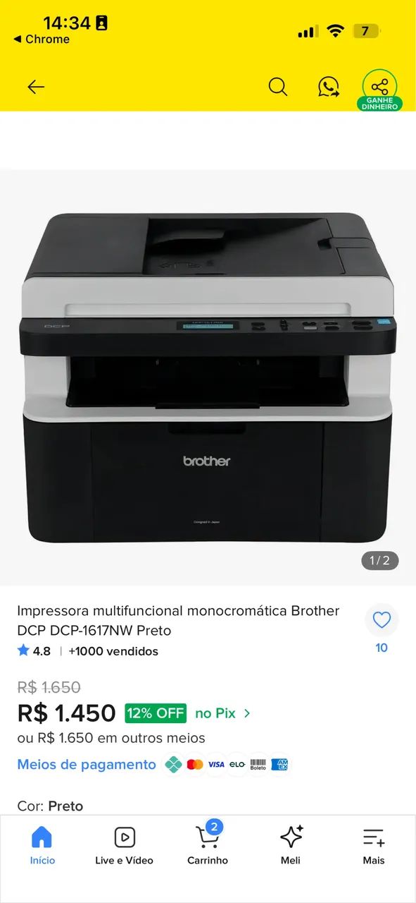 Impressora Multifuncional Brother 1602 - Foto 4