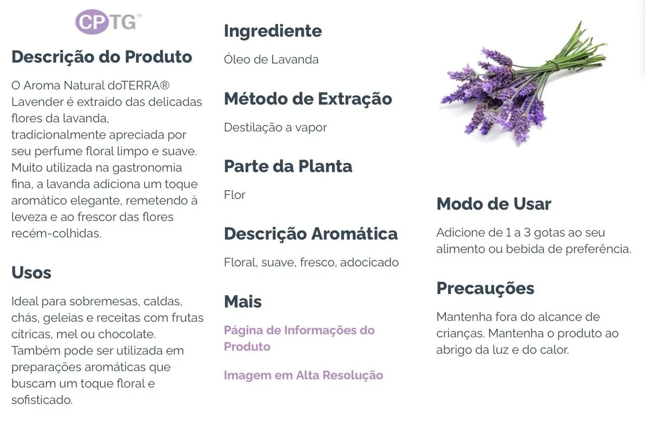 D?Terra Óleo Essencial de Lavanda - Foto 2