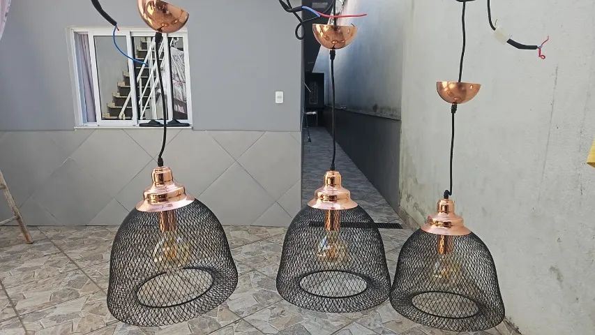 Pendente Copper Cobre e Preto 40W Bella - Foto 2