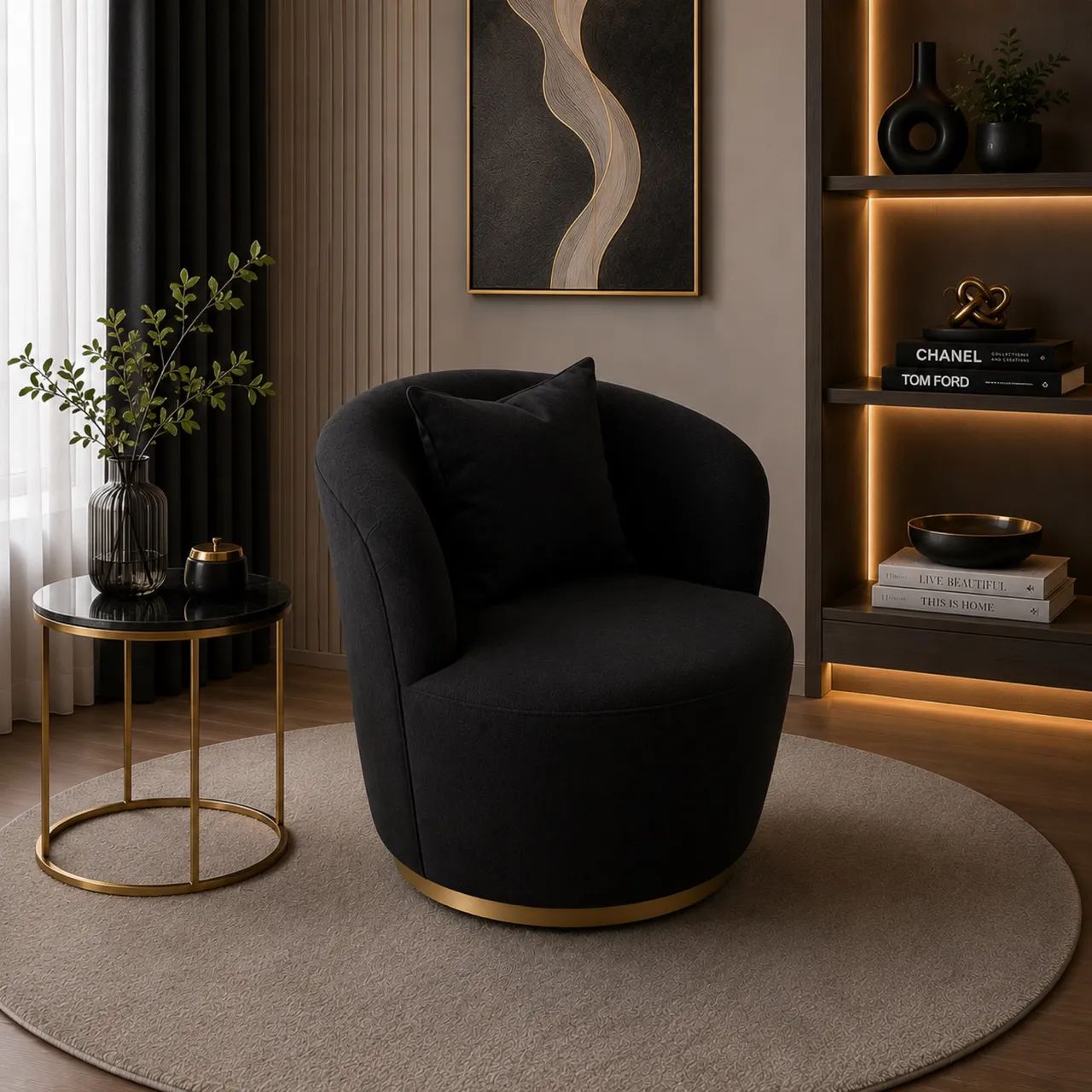 Poltrona Maranata Design Orgânico com Base Metálica - Foto 4