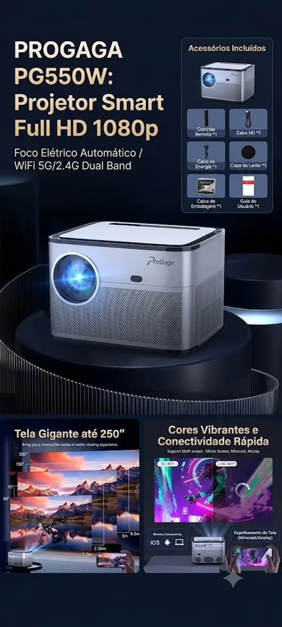 Projetor progaga PG 550w