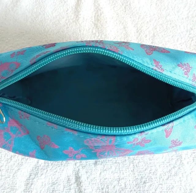Bolsa Necessaire Estojo Borboleta Azul - Foto 3