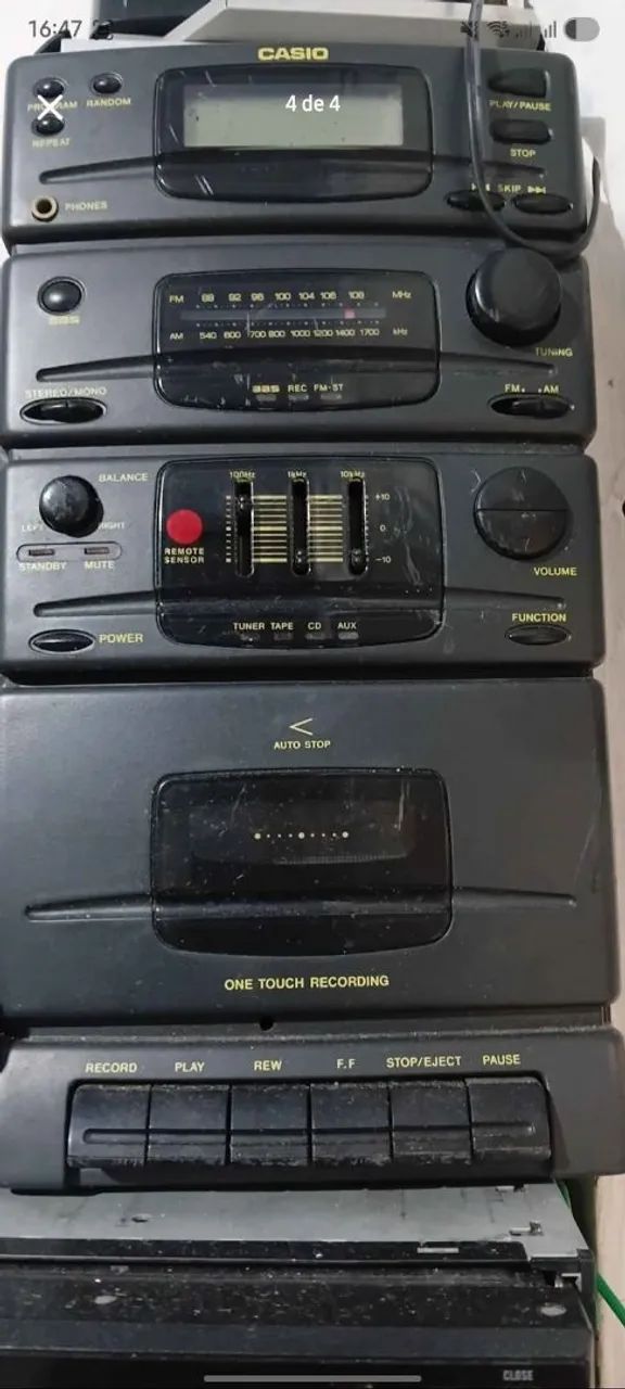 Radio da casio funcionando